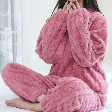 Warm Velvet Fleece Pajama Set