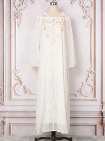 Embroidery Beads Muslim Evening Dress