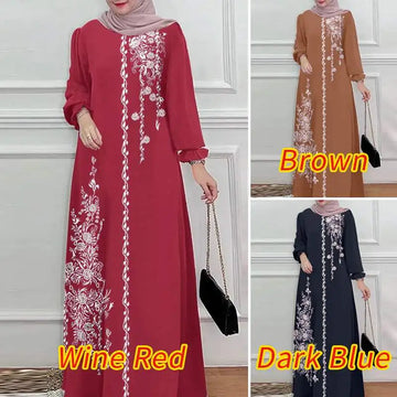 Floral Muslim Eid Abaya