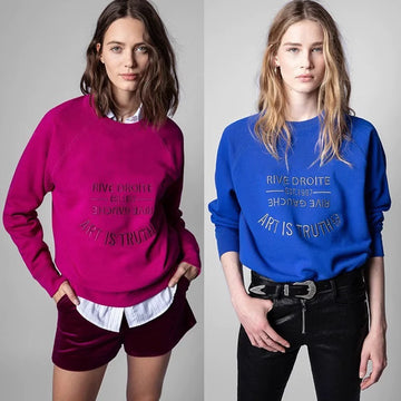 French Embroidered Cotton Sweatshirt