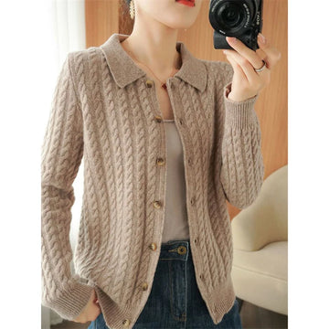 Women Cashmere Knit Cardigan