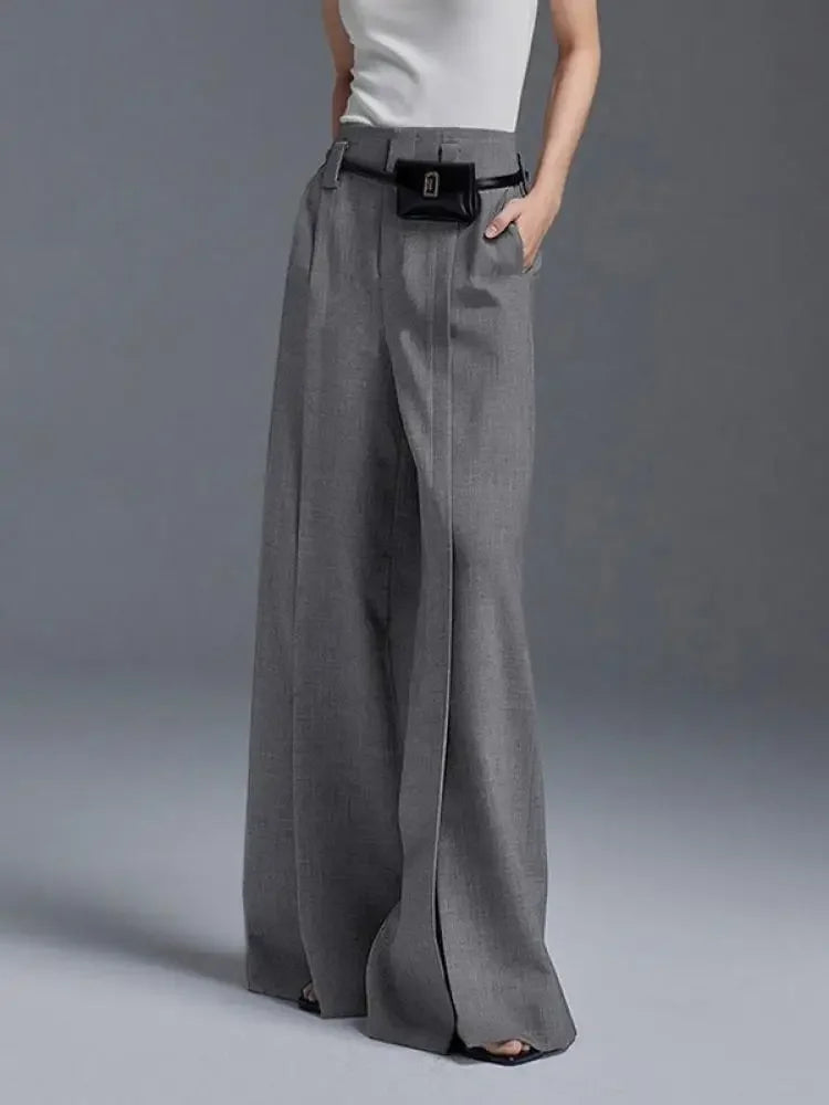 Women High Waisted Suit Pants