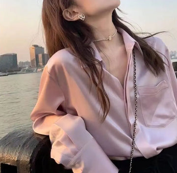 Vintage Silky Button-Down Shirt