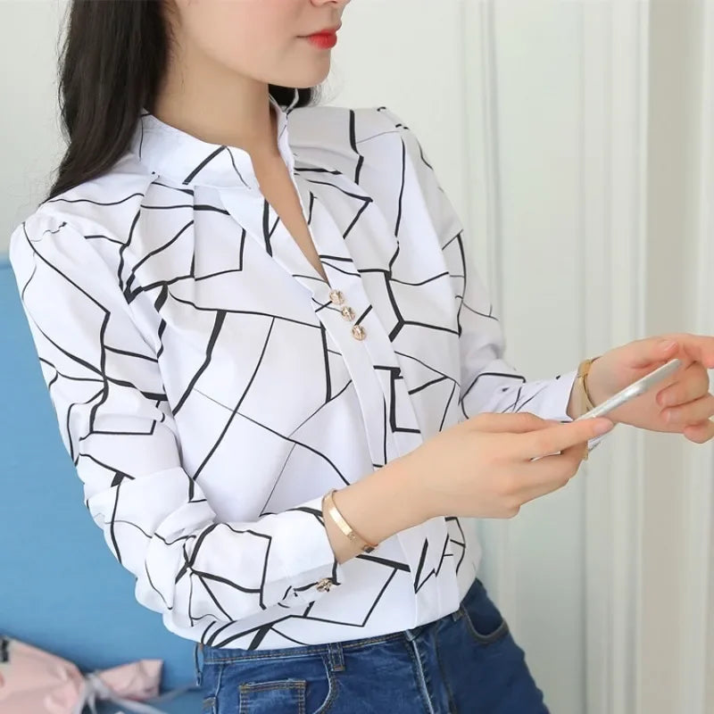 Women Striped Long Sleeve Shirt