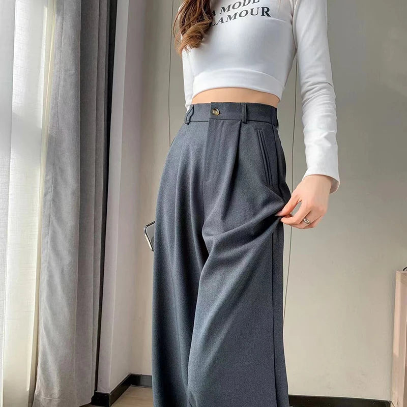 Women High Waist Khaki Pants