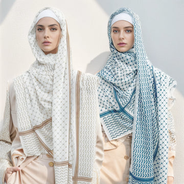 Chiffon Geometric Print Hijab