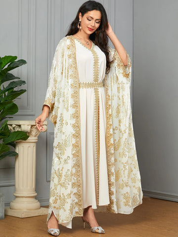 Eid Muslim Party Dress 2-Piece Set