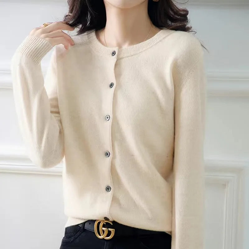 Women Cardigans O-neck Sweater