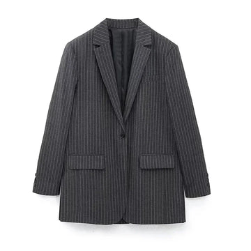 Women's Striped Blazer Set