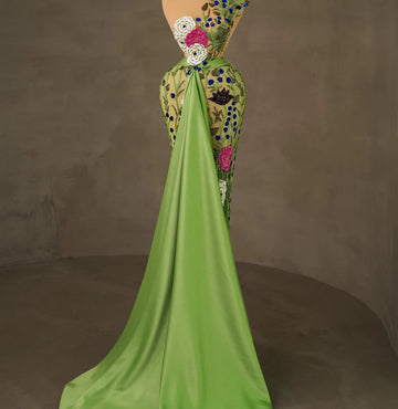 Luxury Beaded Mermaid Evening Gown