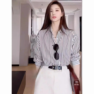 Black Striped Long Sleeve Shirt