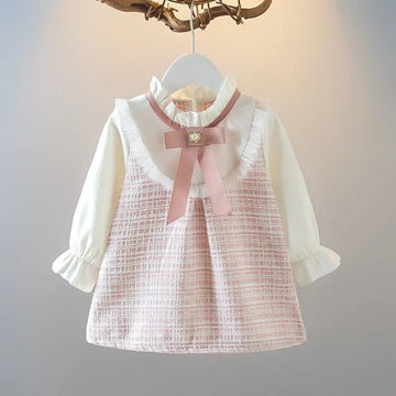 Toddler Girl Bow Mesh Dress