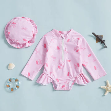 Baby Girls' Rash Guard Set