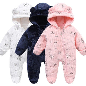 Newborn Flannel Baby Romper Set