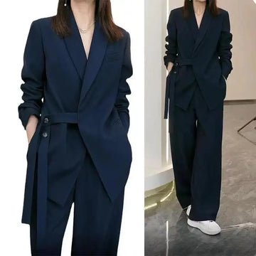 Women's Casual Blazer Pants Set