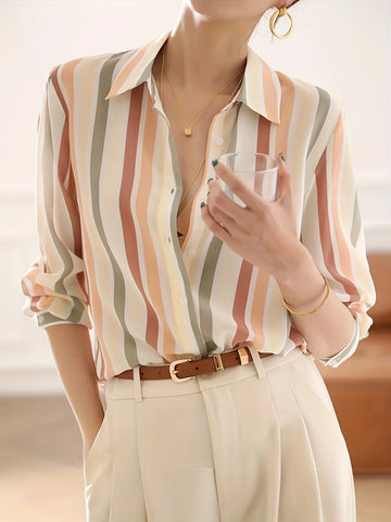Trendy Print Button-Down Shirt