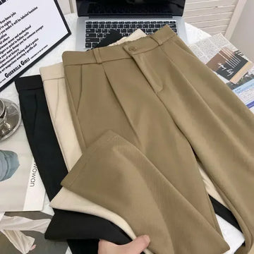 Women's Woolen High-Waist Pants