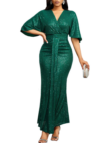 Women’s Sequin V-Neck Dress