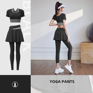 2-Piece Seamless Yoga Skirt Set