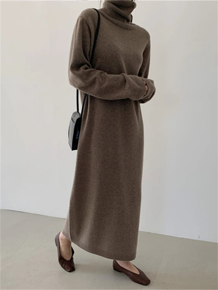 Thick Winter Knitted Maxi Dress