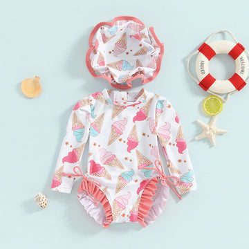 Baby Girls' Floral Swim Set