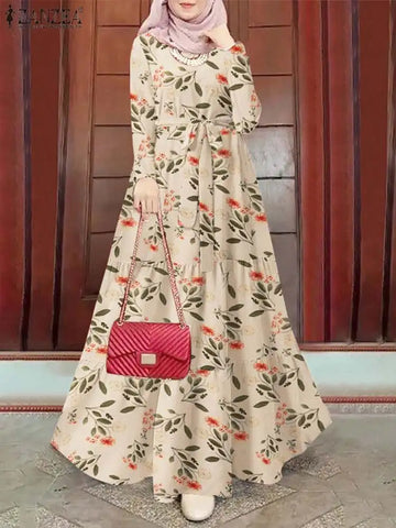 ZANZEA Muslim Hijab Long Dress
