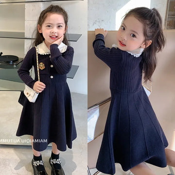 Girls Academy Woolen Sweater Dress