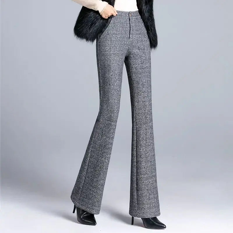 Women Wool Flare Pants