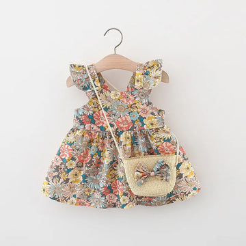 Summer Baby Girl Flower Dress Set