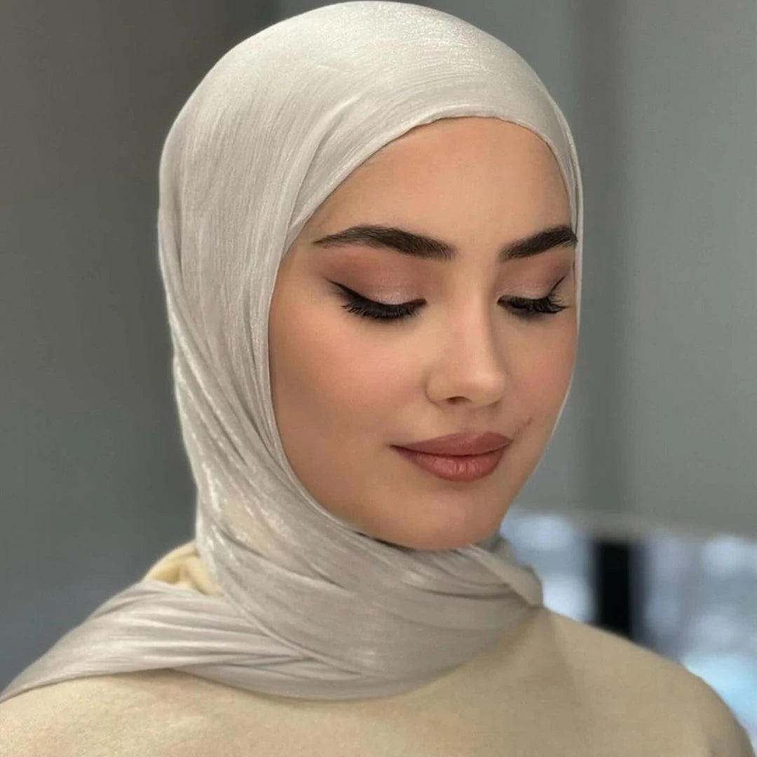 Shimmery Chiffon Crepe Hijab Scarf