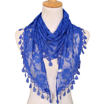 Women Lace Triangle Scarf