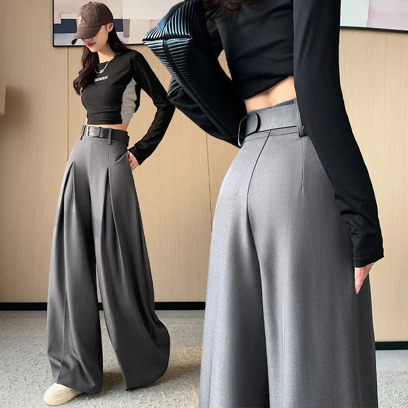 Women High Waist Wide Leg Pants