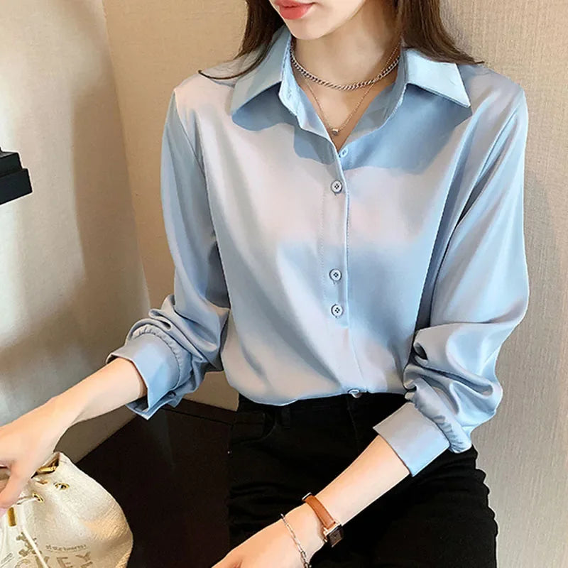 Women Black Chiffon Long Sleeve