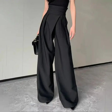 Women Black Wide-Leg Pants