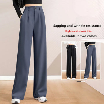 High Waist Slim Casual Suit Pants
