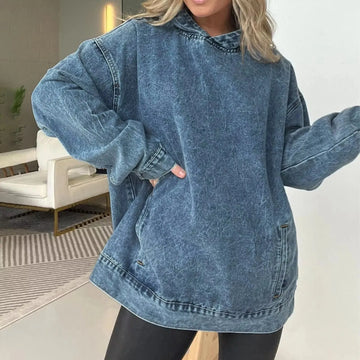 Midiross Women's Denim Hoodie