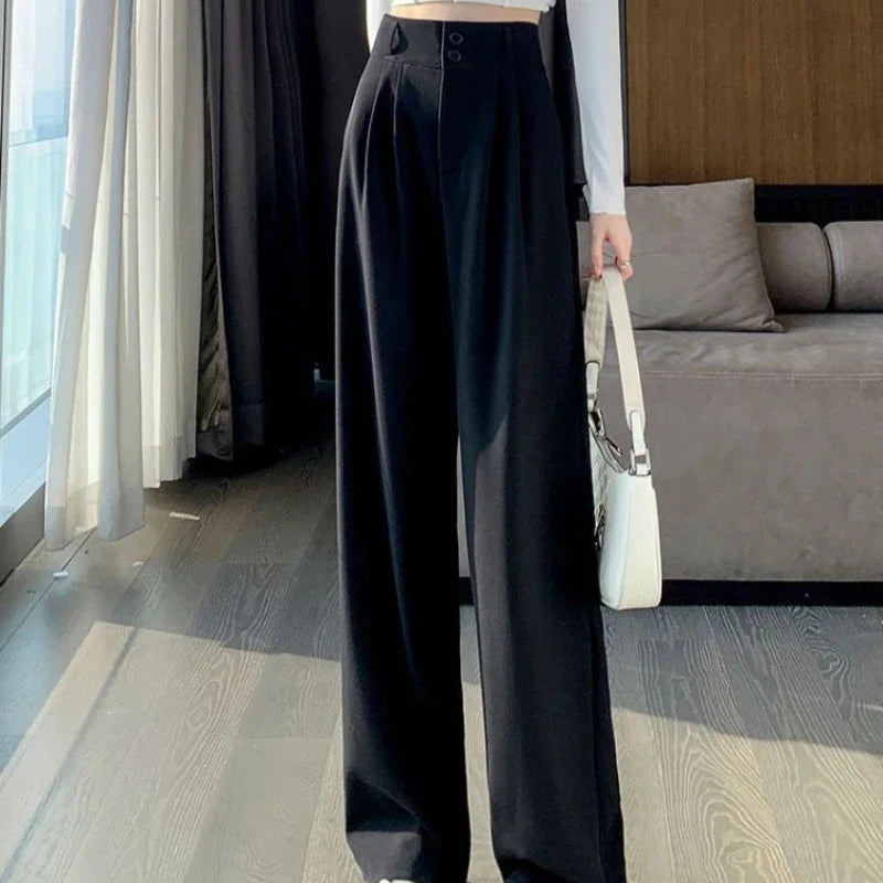 Women High Waist Wide Leg Pants
