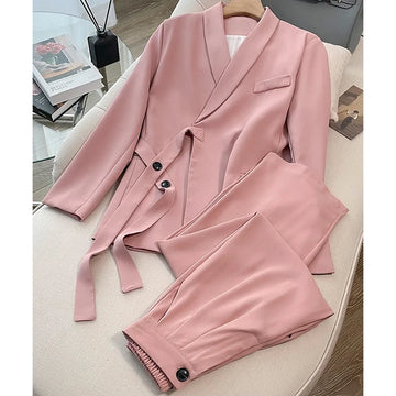 Chic Asymmetrical Suit Set