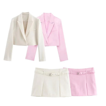 Summer Polo Collar Suit Set