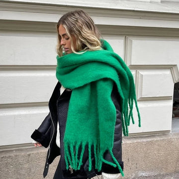 Solid Color Thick Shawl Scarf