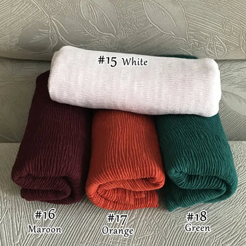 Cotton Rayon Solid Hijab Scarf