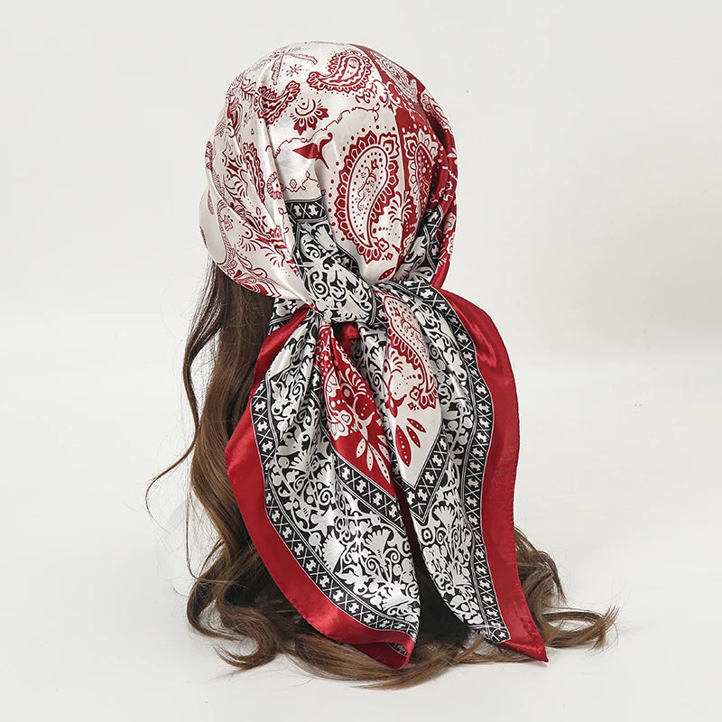 Satin Square Hijab Scarf
