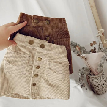 Girls' Corduroy Short Skirt