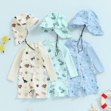 Toddler Whale Print Rash Swimwear