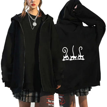 Cute Cat Hooded Tracksuit