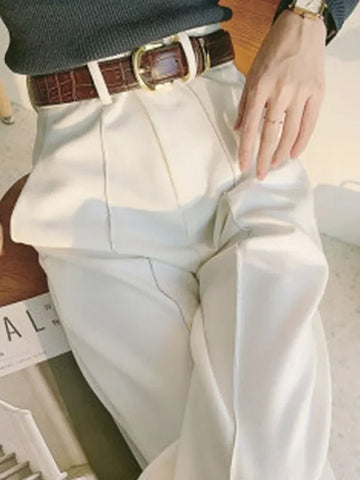 New Women High Waist Wide Leg Pants
