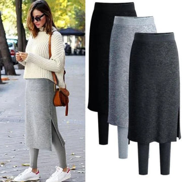 Women’s Warm Fleece Culottes Leggings