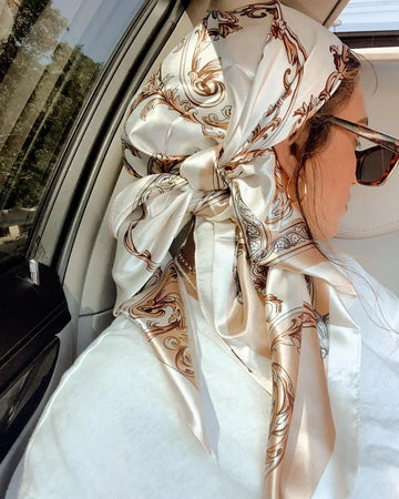 Satin Square Hijab Scarf