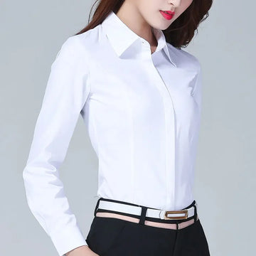 Women White Long Sleeve Shirt