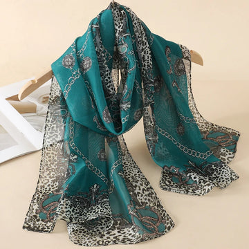 Women Print Chiffon Sunscreen Scarf